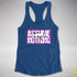Assume Nothing Lesbian Labrys Pride Flag Racerback Tank - Royal
